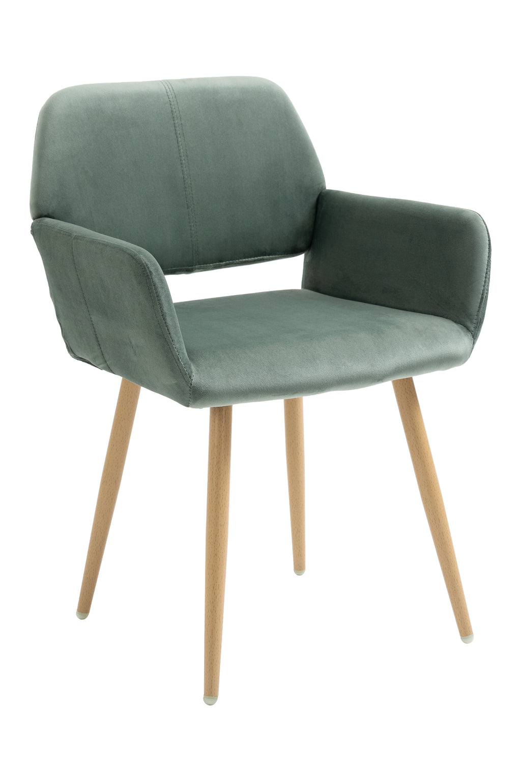 Velvet Desk Chair No Wheels O991