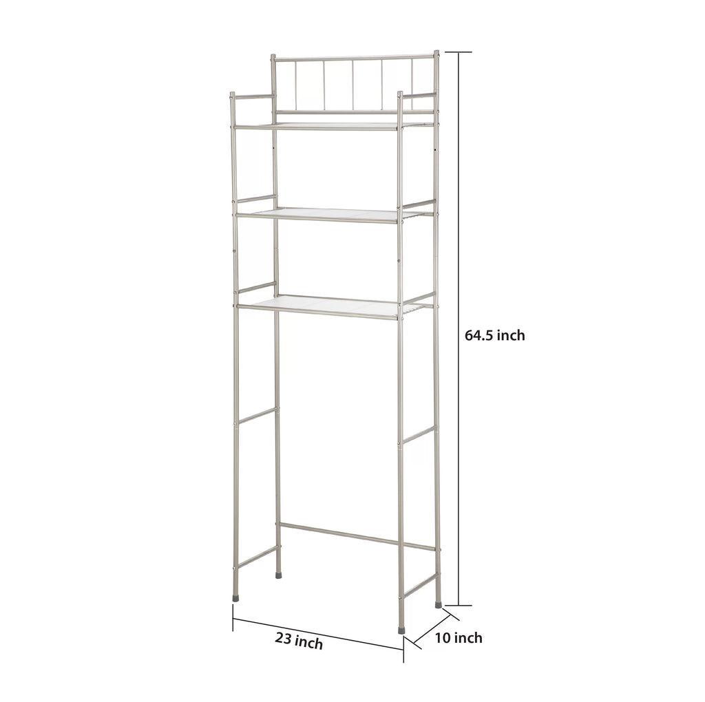 4 Piece Steel Satin Nickel Bath Shelves Set Y7020