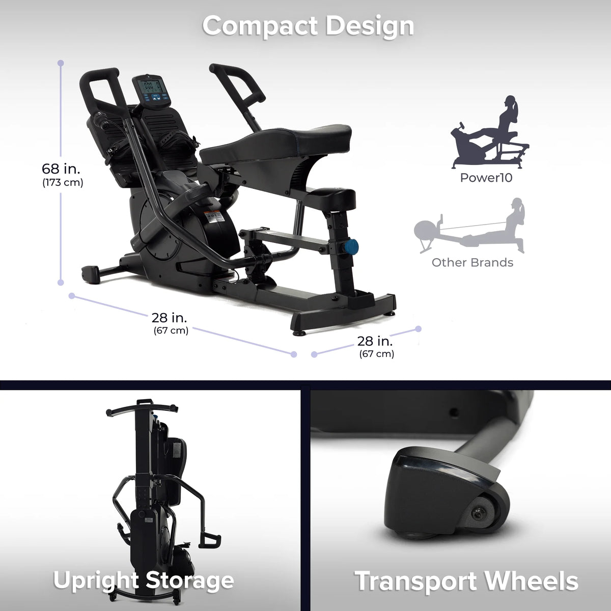 Elliptical Rower Resistance Workout Machine B99397