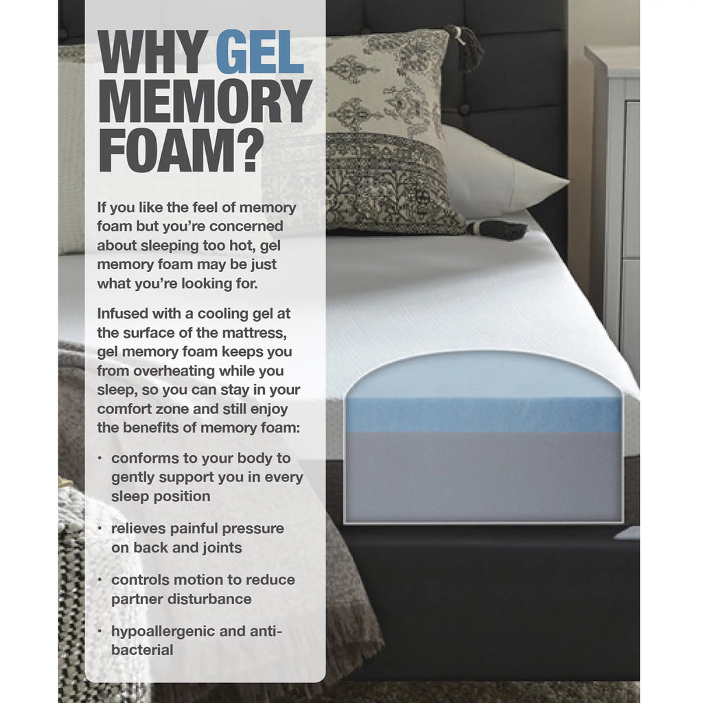 Gel Memory Foam Mattress, Twin, Plush O3240