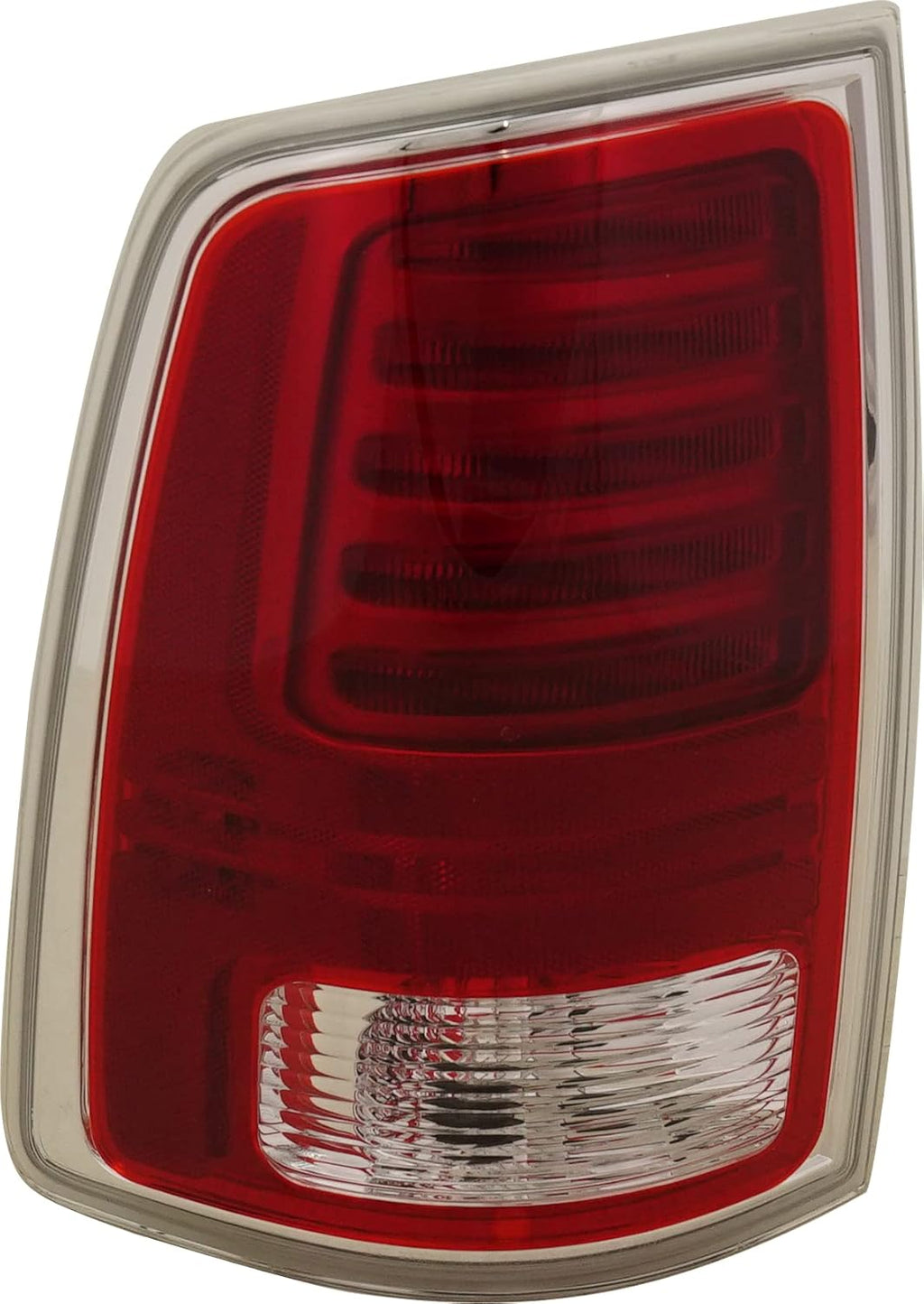 Tail Light Compatible with 2013-2018 Ram 1500/2500 Clear & Red Lens Chrome Driver Side O9120