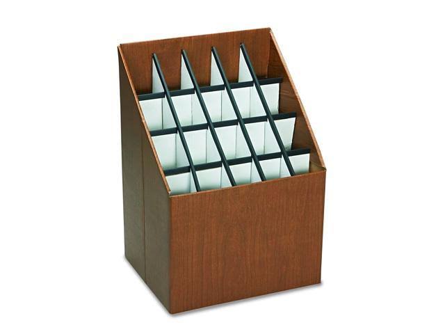 Walnut Vertical Roll File, 20 Compartment P919
