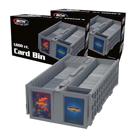 Gray Plastic Collectible Card Bin U241