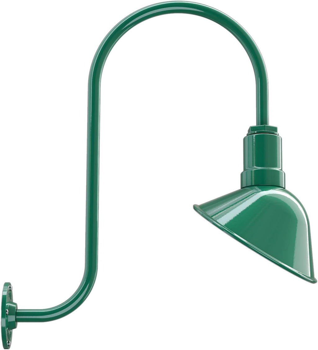 Red 9 inch Dome 11 inch Gooseneck Store Sign Light V45284