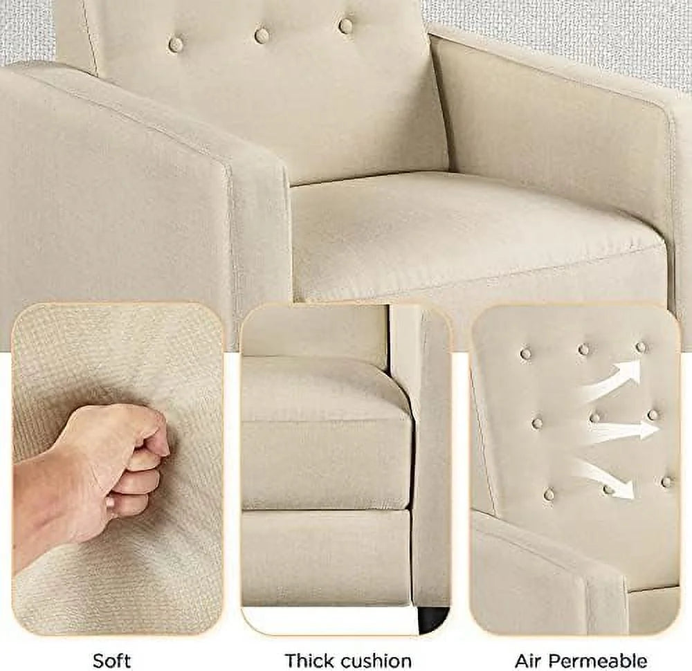 Fabric Recliner Chair with Thicker Seat Cushion Pocket Spring Z765