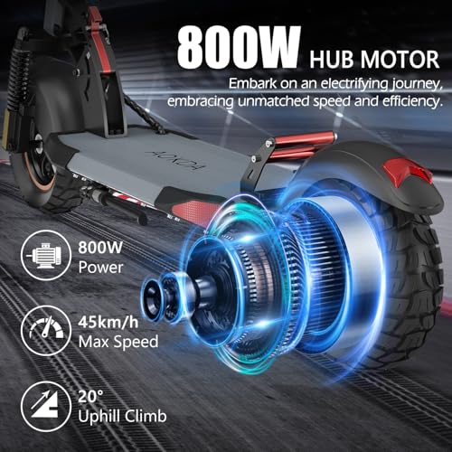 800W 28 MPH 10" Off Road Tires Folding Electric Scooter Q304