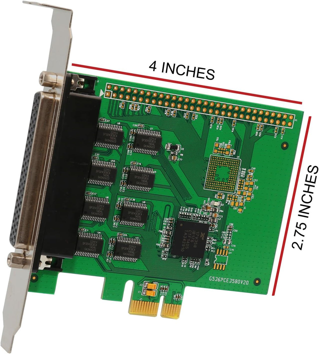 8 Port PCI-Express Serial Card Pack of 2 H15938