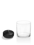 Set of 36 Black Floating Candles & Glass Holder S264