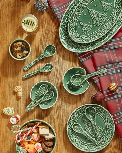 Green Ceramic Spoons Set of 6 G678919