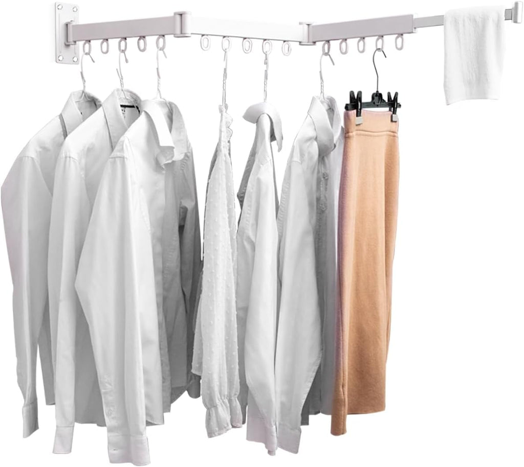 Wall Mounted Retractable Folding Clothes Rack J708933