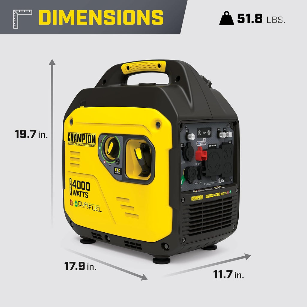 4000-Watt Dual Fuel Portable Inverter Generator M3727
