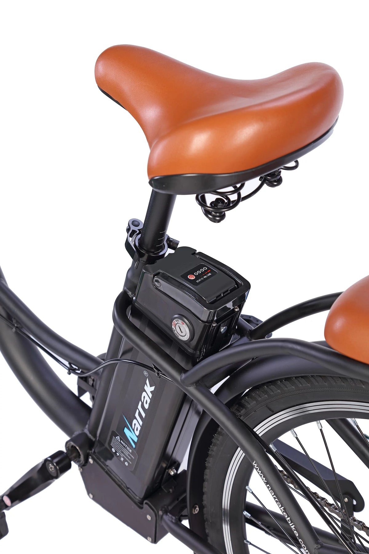 350W 36V 10Ah 26" Step-Thru Electric Bicycle with Removable Battery and Front Basket N547