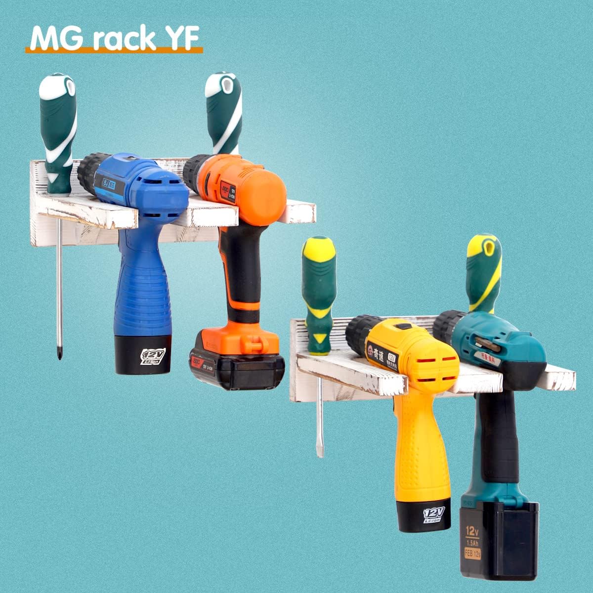2 Pack Power Tool Organizer with 2 Drill Hanging Slots N741004