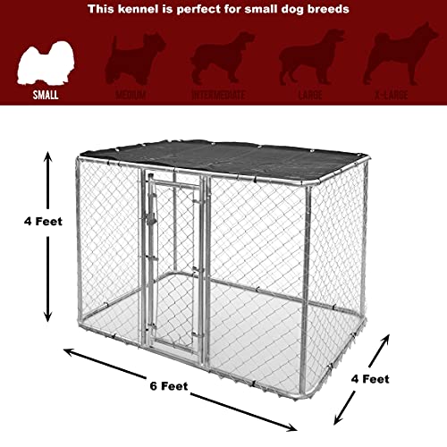 Portable Kennel with Sunscreen, 6L x 4W x 4H Feet T8436