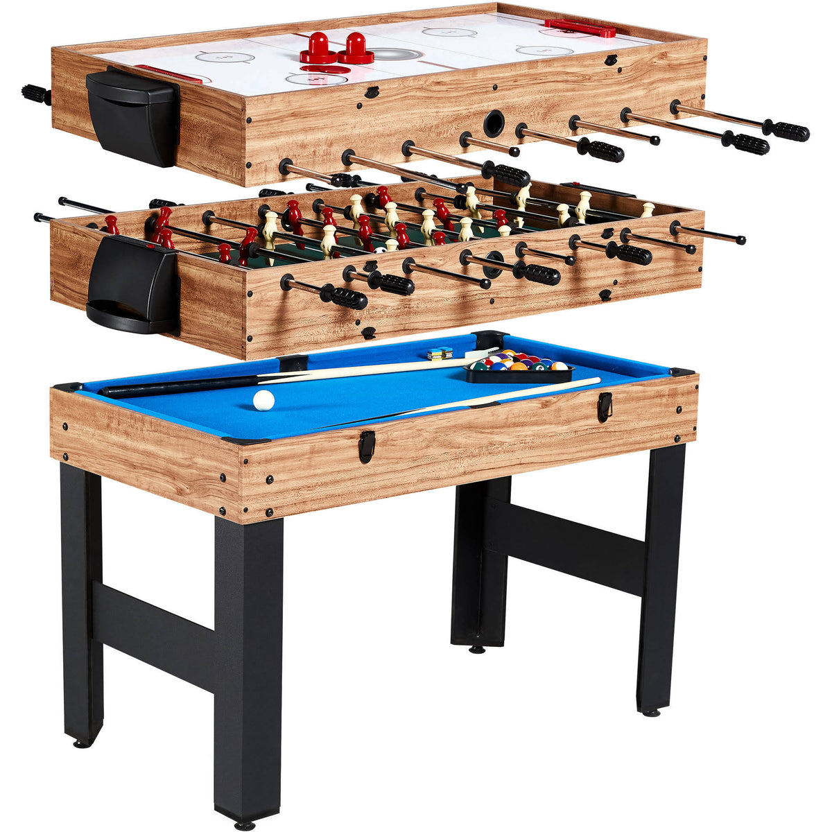 48 inch 3 in 1 Combo Game Table, Pool, Hockey, Foosball T7574