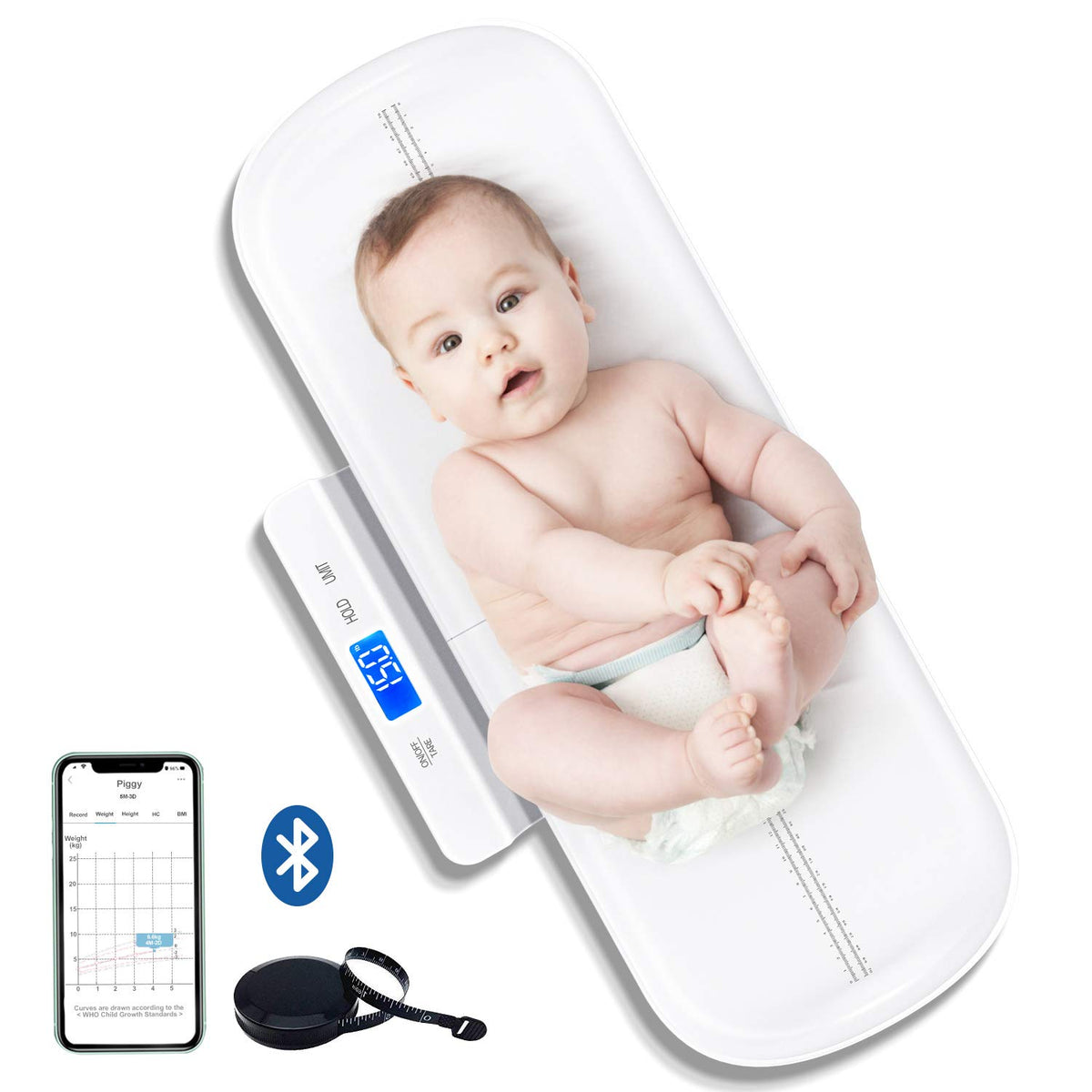 2 in 1 Digital Baby Scale with 4 Weighing Modes K76411