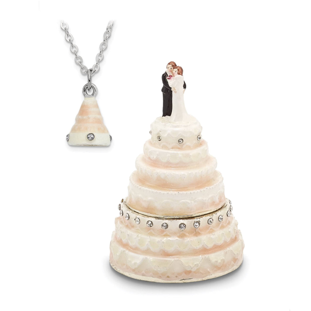 Pewter Wedding Cake Trinket Box E54202