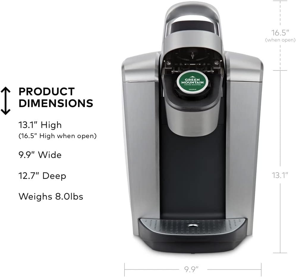 Brushed Silver Single Serve Programmable Coffeemaker L89853