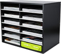 Wood Desktop Literature Organizer 12 Compartments Pack of 2 X1003