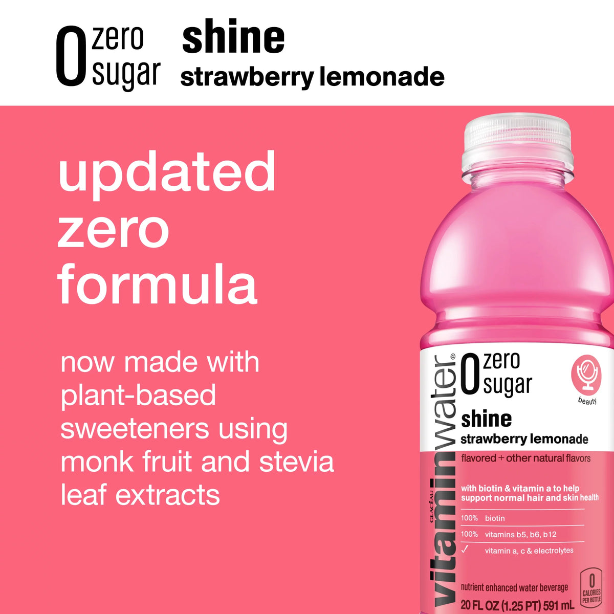 Strawberry Lemonade Electrolyte Enhanced Water, 20 fl oz, 12 Pack M897