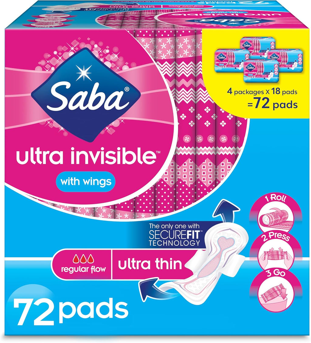 72 Count Ultra Thin Pads with Wings V773