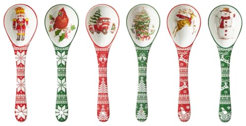 Green Ceramic Spoons Set of 6 G678919
