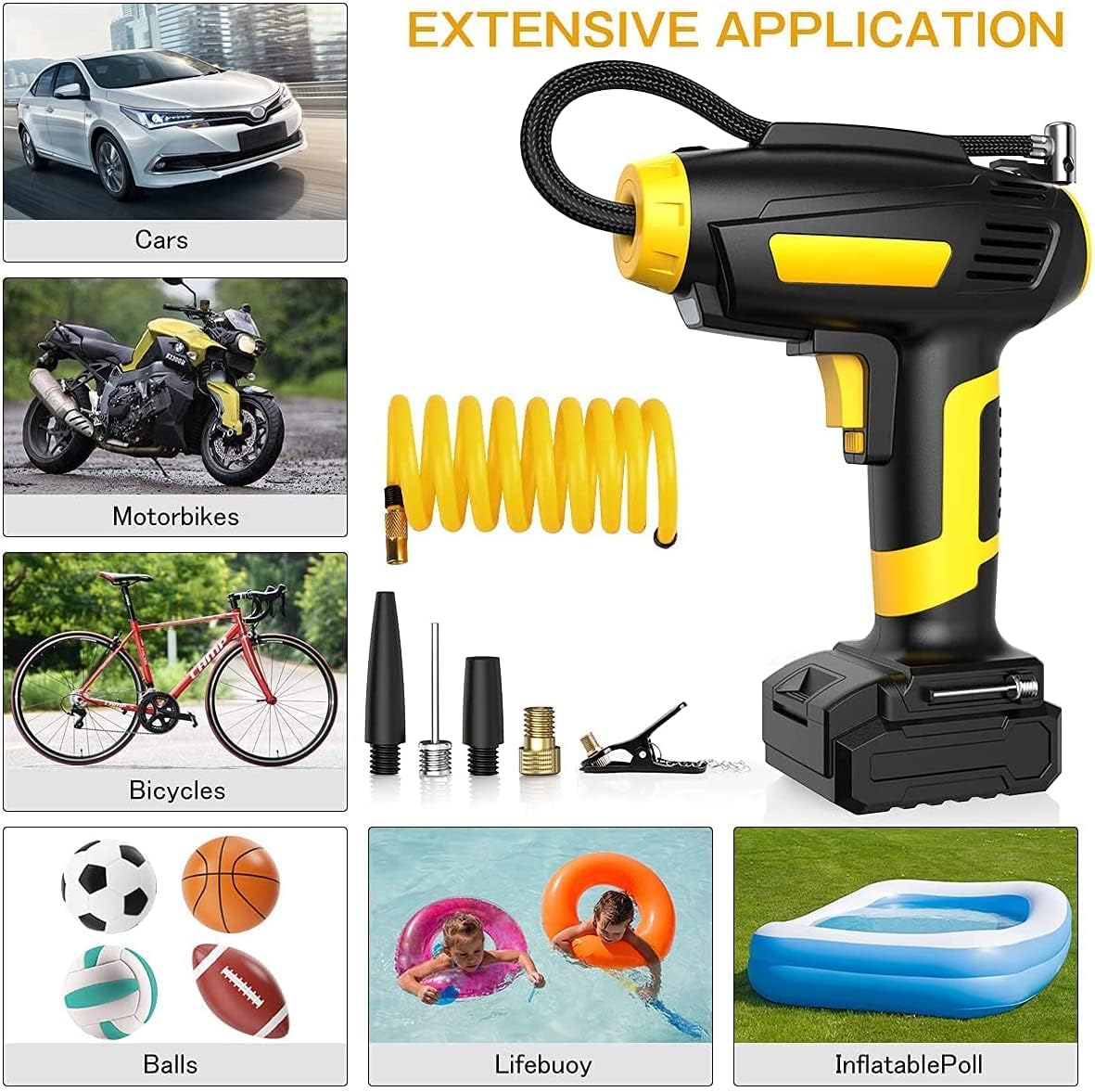 Portable Air Compressor Tire Inflator V96732