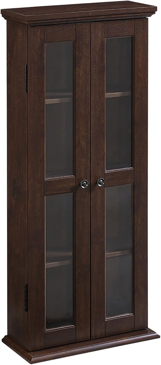 4 Tier Grey Bookshelf Cabinet with Doors J49279