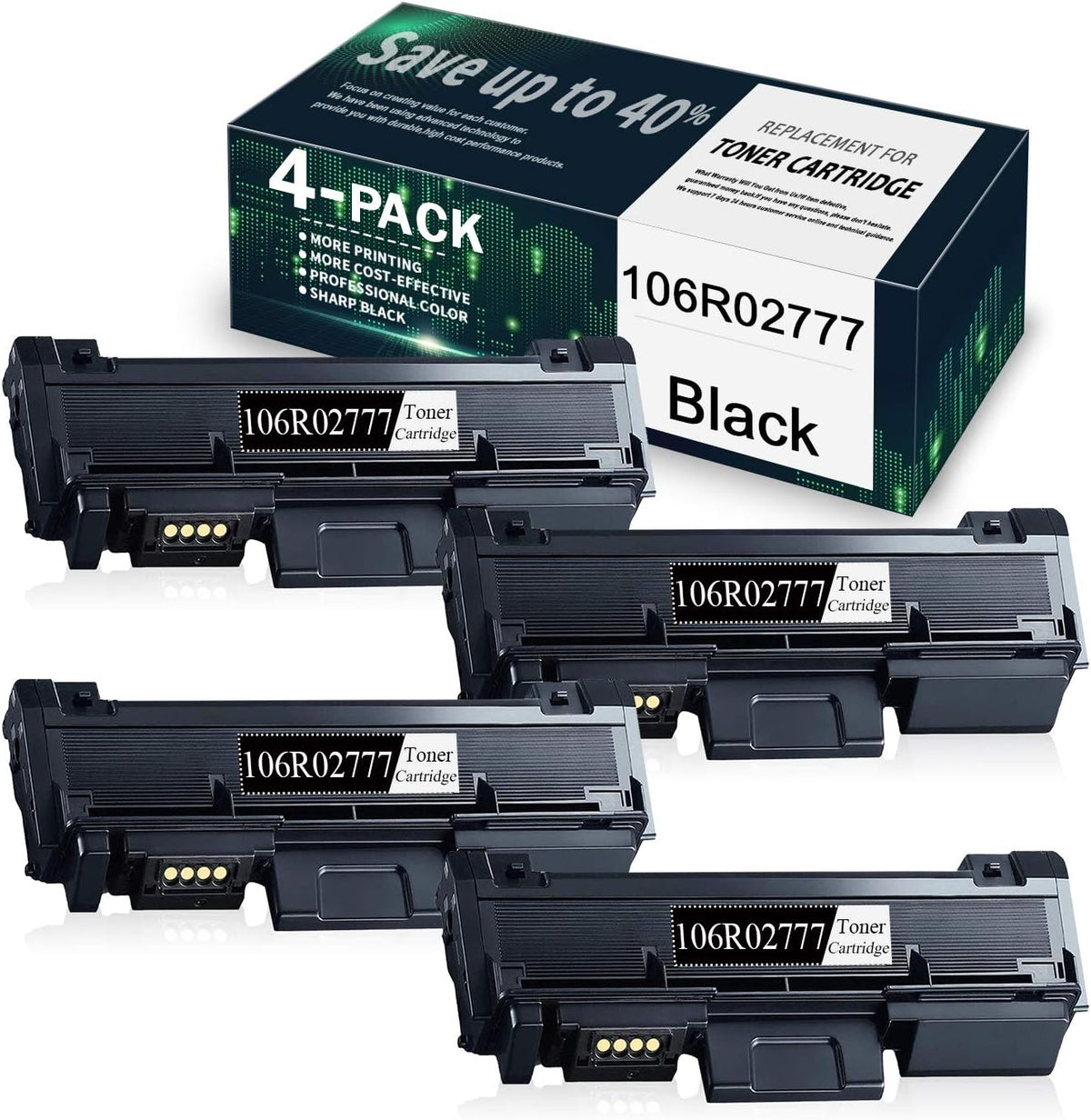 Black Compatible Toner Cartridge 4 Pack E504