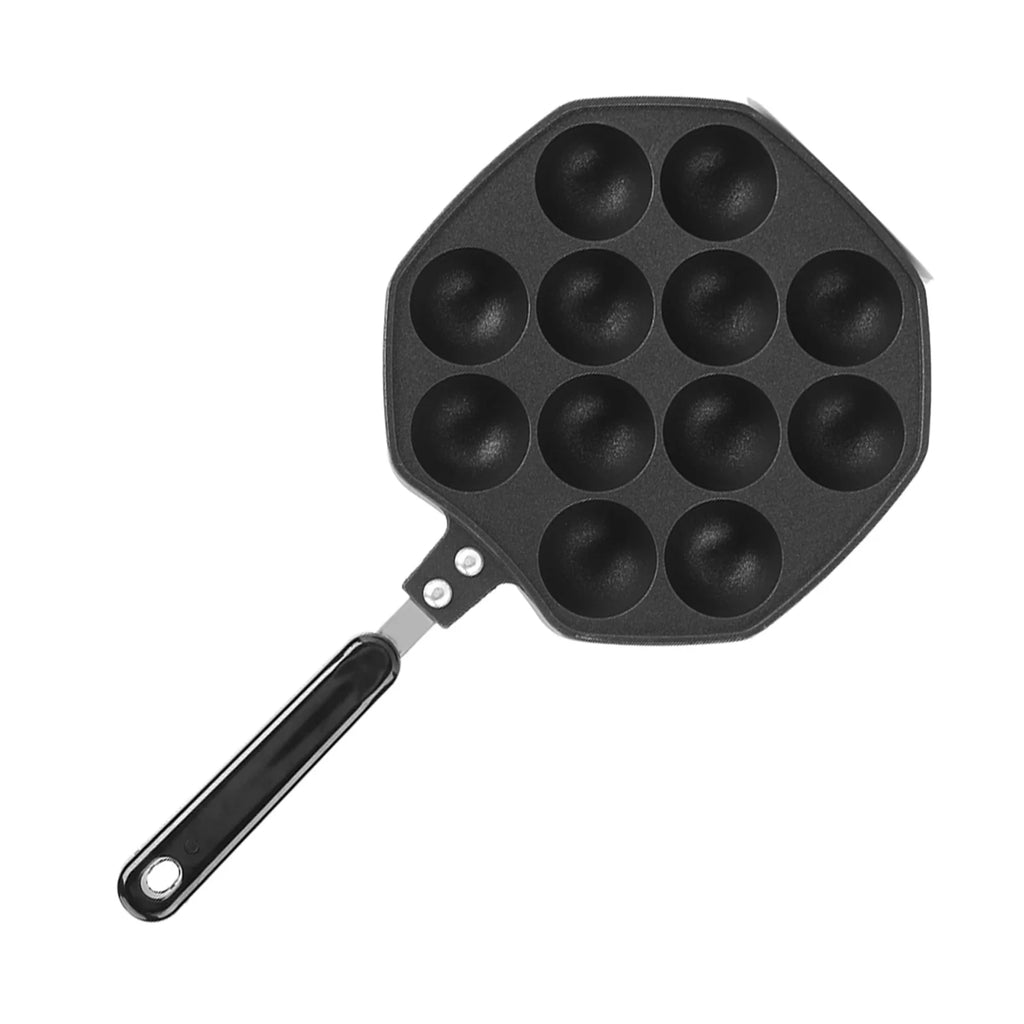 Black Non Stick Aluminum Aebleskiver Pan W711