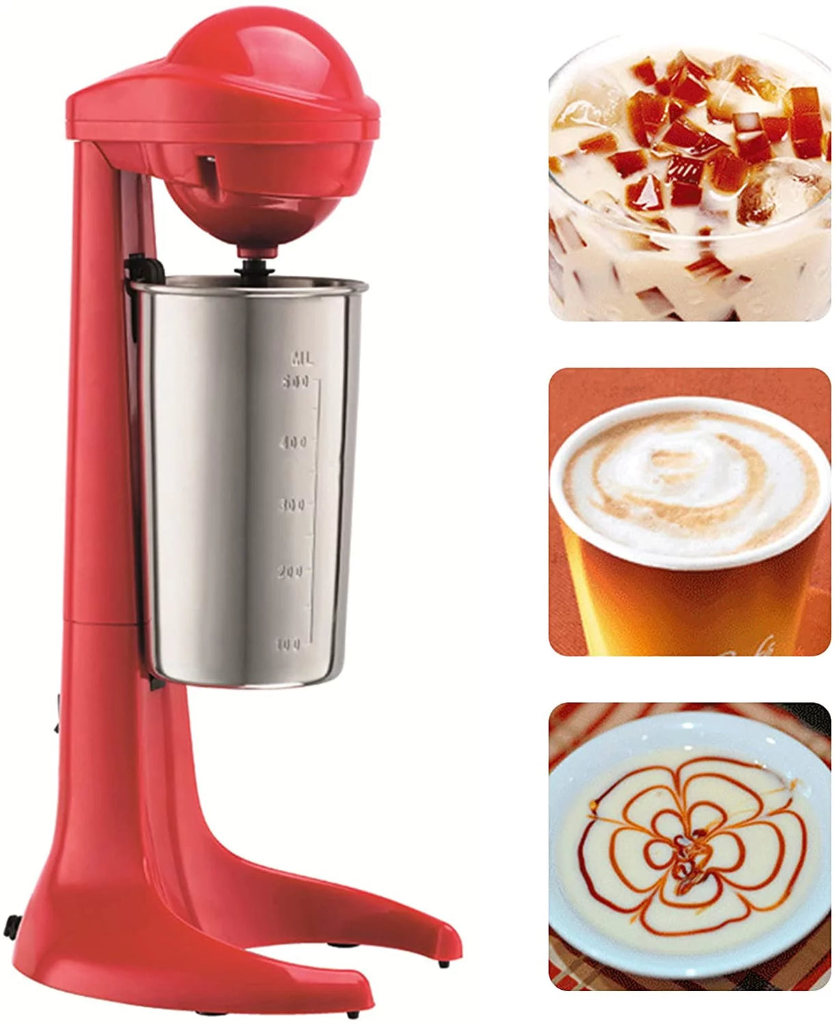 Red Stainless Steel Electric Milkshake Maker J457453
