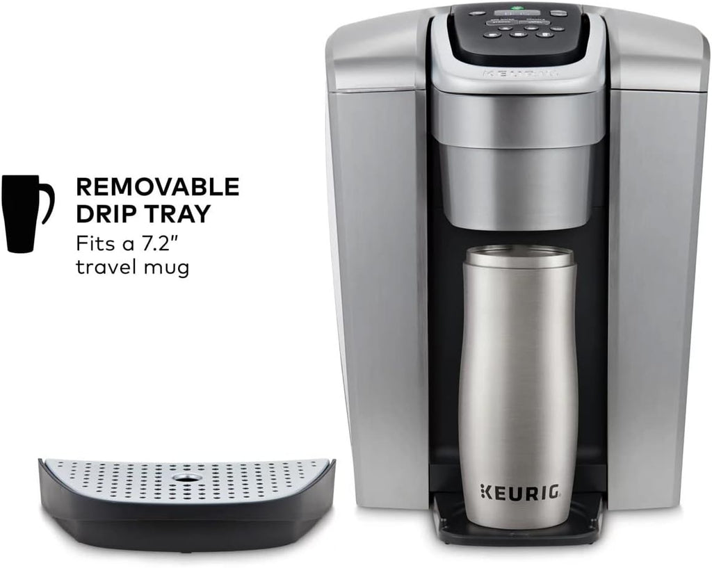 Brushed Silver Single Serve Programmable Coffeemaker L89853