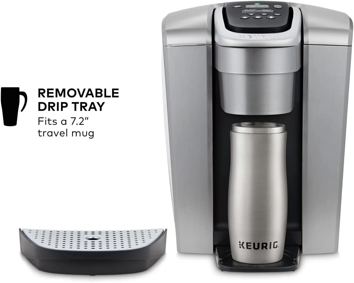 Brushed Silver Single Serve Programmable Coffeemaker L89853