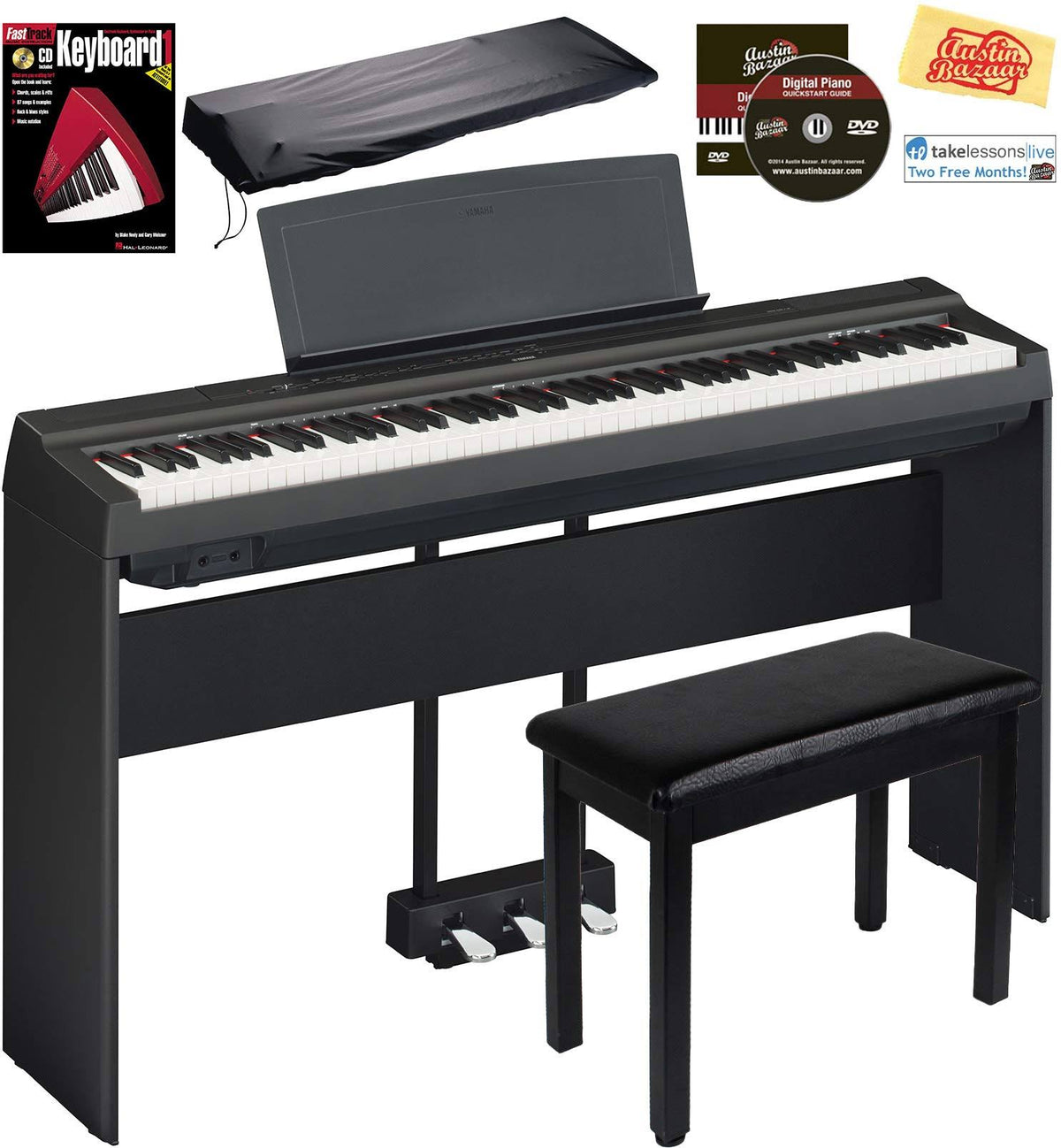 Black Digital Piano with Pedal E798