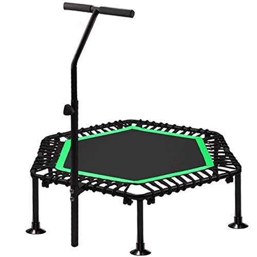 40 Inch Fitness Trampoline with Adjustable Handle Bar, Max Load 600Lbs O756665