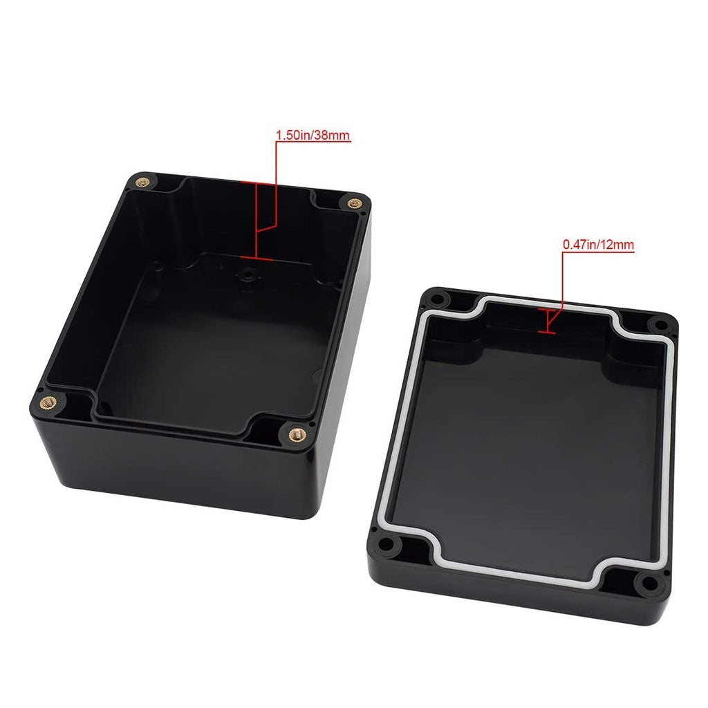 ABS Plastic Electrical Project Box Black 4.5 x 3.5 x 2.1 inch D742573