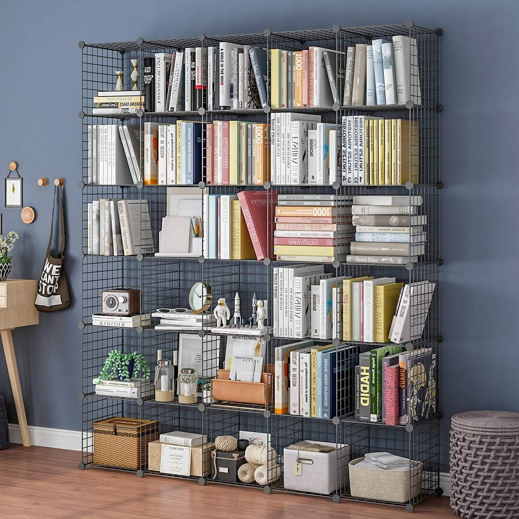 14x14 Wire Cube Storage 30-Cube Modular Shelving Unit N290543