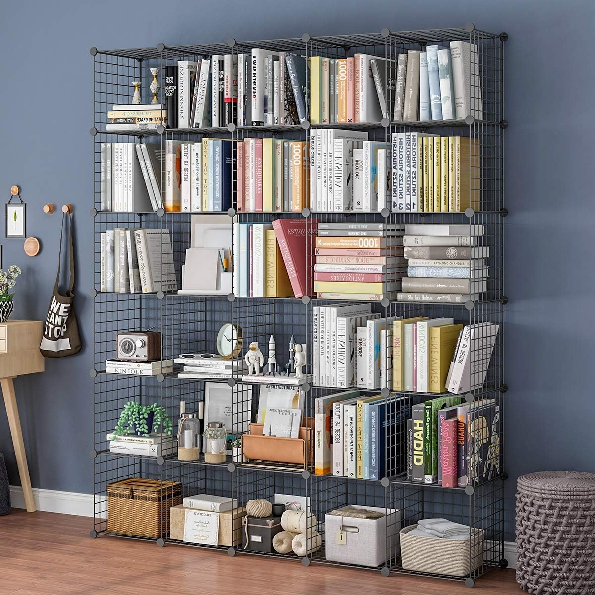 14x14 Wire Cube Storage 30-Cube Modular Shelving Unit N290543