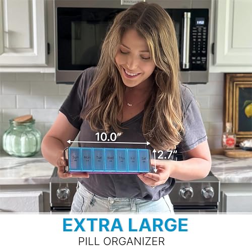 7 Day Pill Organizer with AM PM Compartments K816257