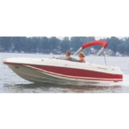 Styled-to-Fit Boat Cover for I/O Deck Boats with Walk Thru Windshield R7417