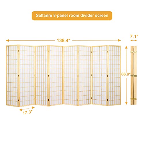 Black 5.6 Ft 8 Panel Room Divider C676582