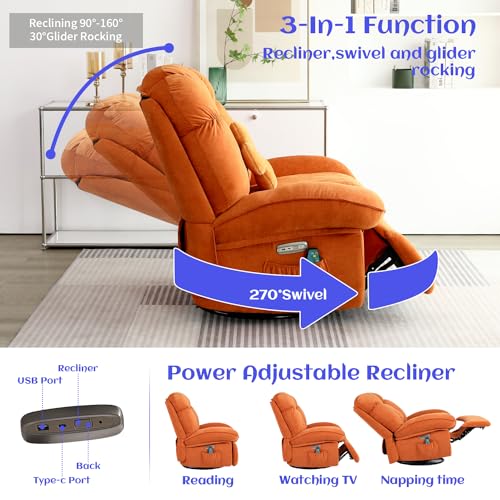 Green Power Recliner Chair with Heated and USB Z58023