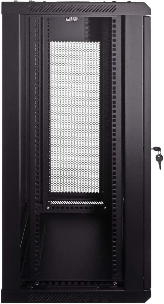 18U 19-Inch Server Network Rack with Locking Perforated Door Black N570283
