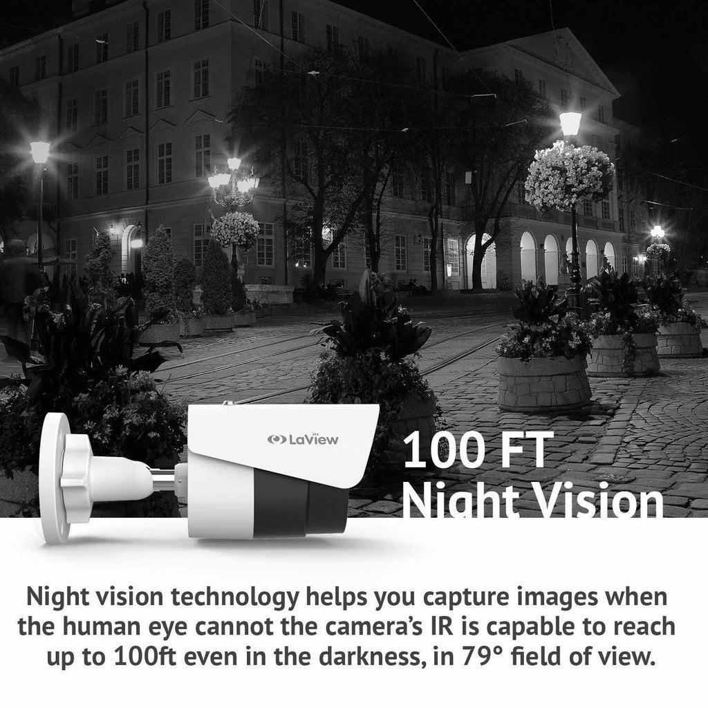 8 Camera 1080p IP PoE Security System with 2TB HDD White S749626