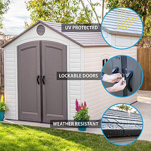 8 x 15 Ft. Outdoor Storage Shed, Desert Sand P1389