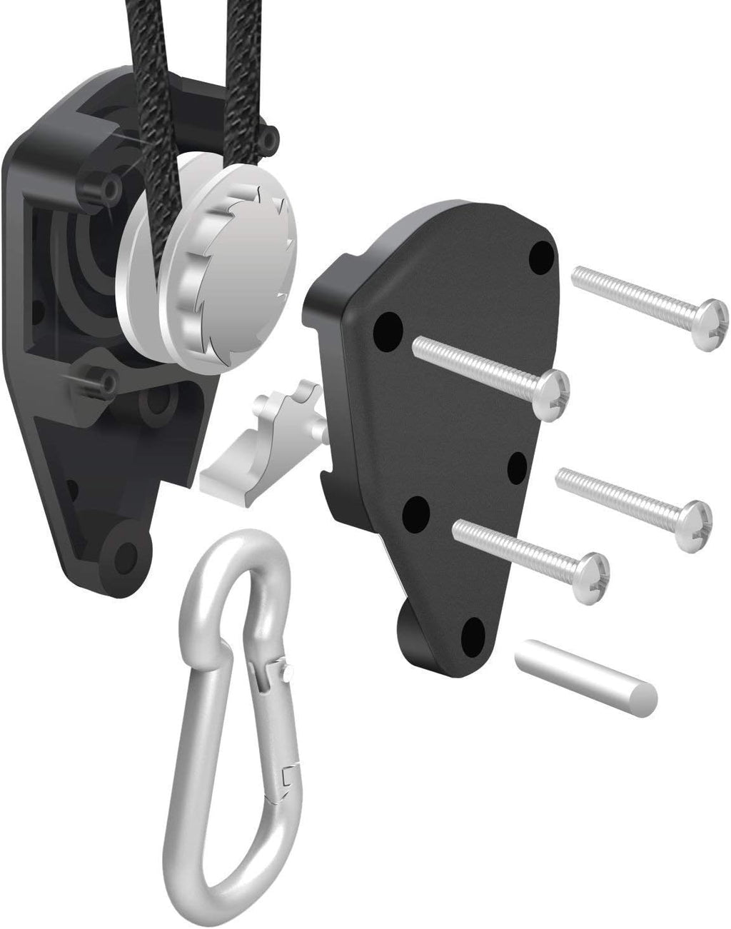6 Inch 442 CFM Inline Fan with Carbon Filter Ducting and Rope Hangers K8098