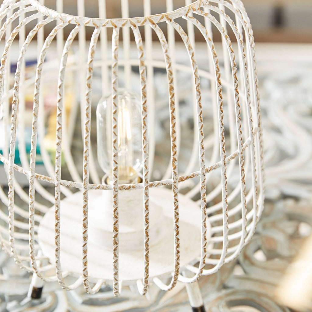 White Decorative Metal Lantern S6095