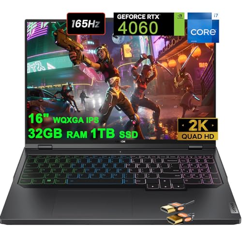16" WQXGA 165Hz 100% sRGB Intel i7-13700HX 32GB RAM 1TB SSD GeForce RTX4060 8GB Graphic RGB Backlit Win11 Black Gaming Laptop C650