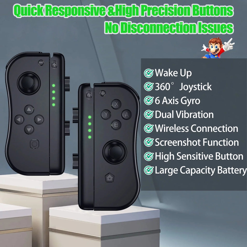 Black Wireless Joypad Controllers for Nintendo Switch T635010
