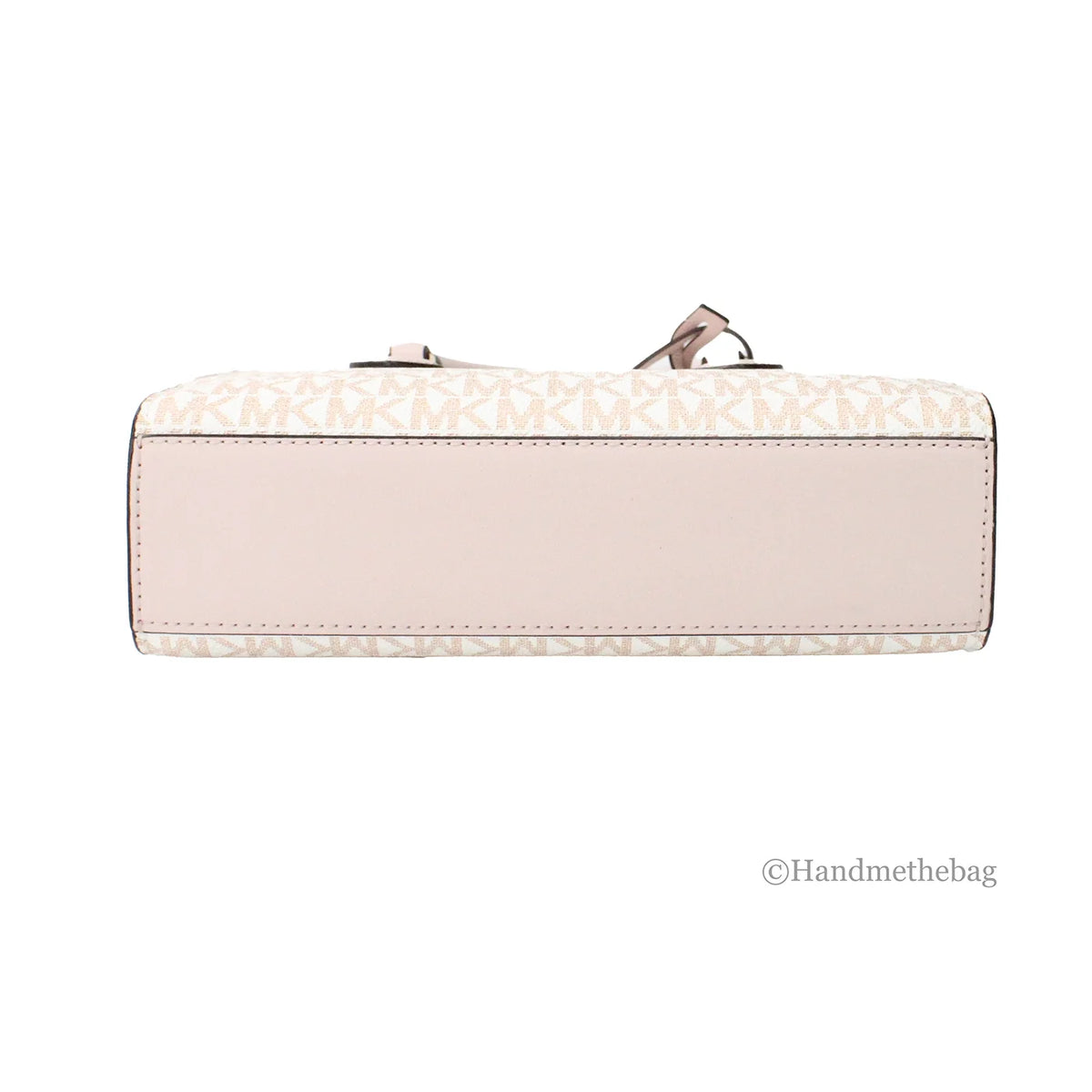 White Rose Gold PVC Satchel Purse Bag G9127